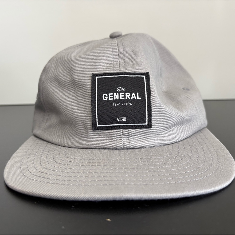 Vans Gray and Black 'The General' Patch Cap Adjustable Hat